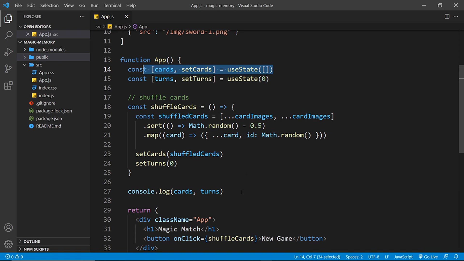 'Video thumbnail for Build a Memory Game with React #3 - Creating a Card Grid'