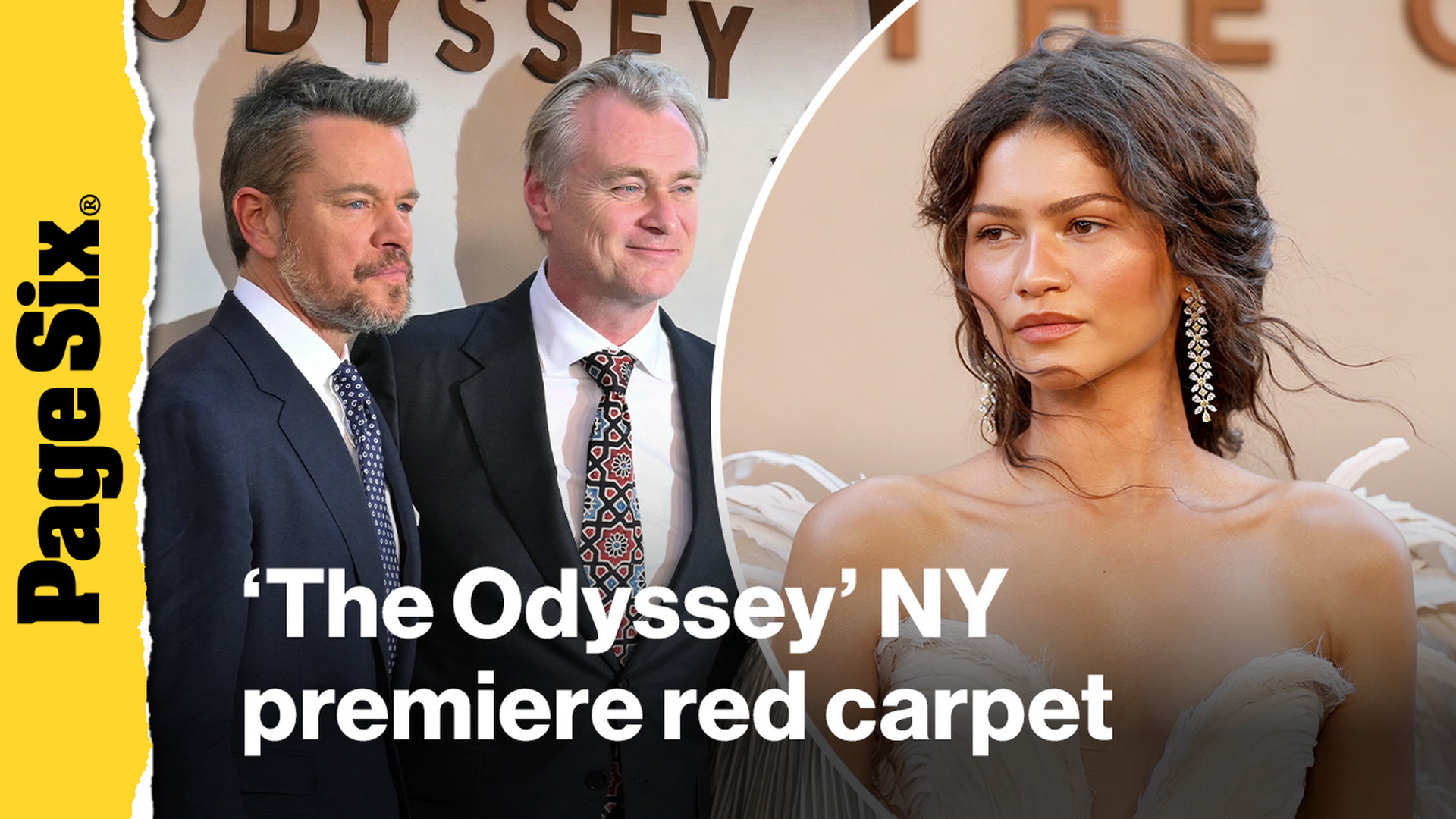 Video thumbnail for 'The Odyssey' NY premiere red carpet: Zendaya, Anne Hathaway, Matt Damon and more