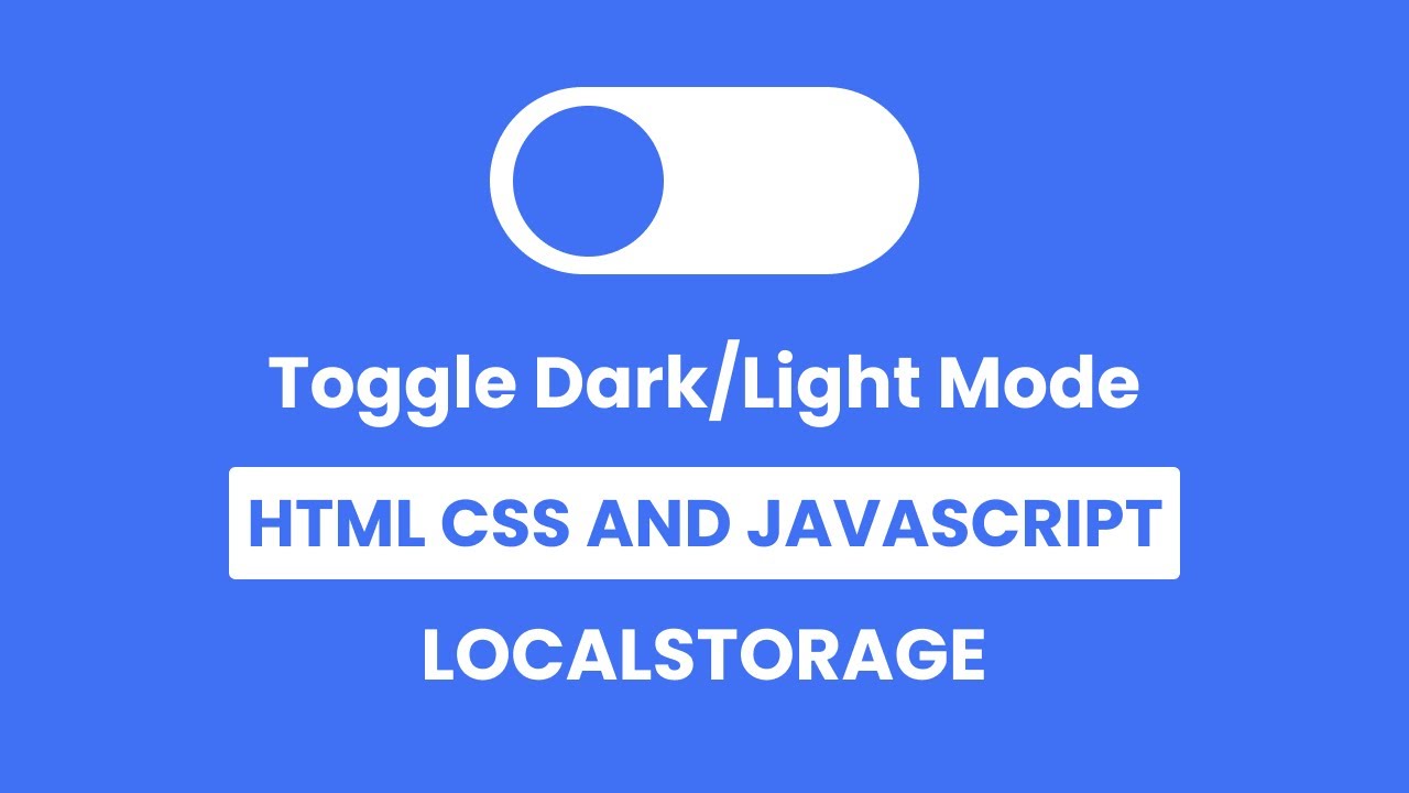 'Video thumbnail for How to make Toggle Button with Dark_Light Mode in HTML CSS & JavaScript _ LocalStorage'
