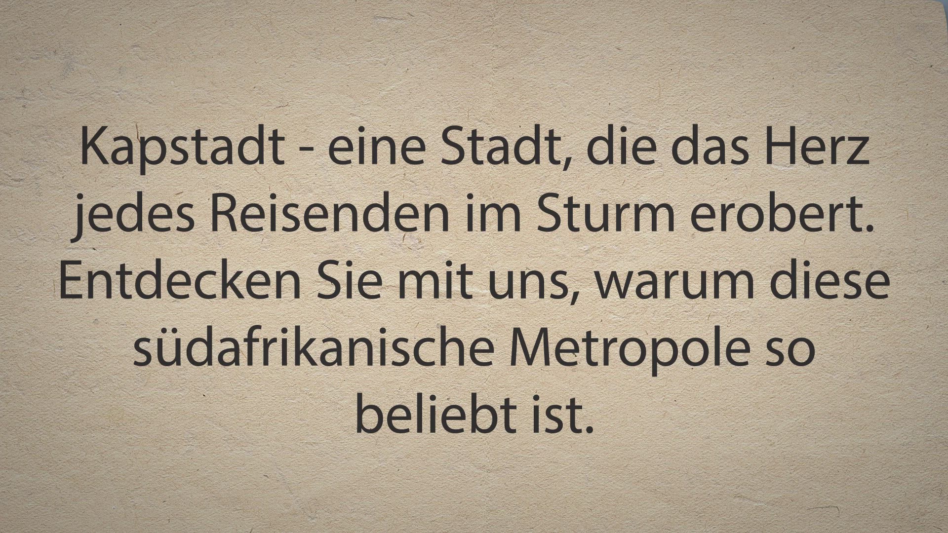 Video thumbnail for Kapstadt: Darum lieben Alle diese Stadt