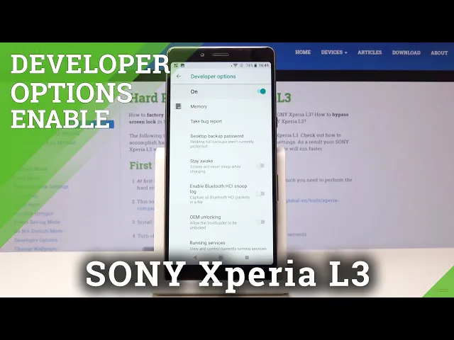 Video thumbnail for Developer Options in SONY Xperia L3 - OEM Unlocking / USB Debugging