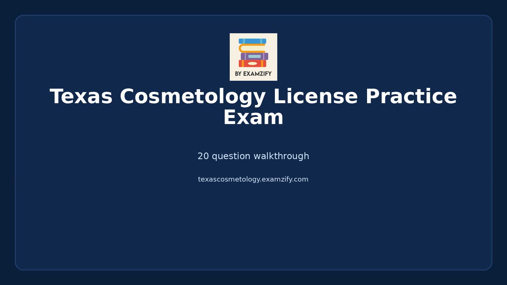 Video thumbnail for Texas Cosmetology License Practice Exam