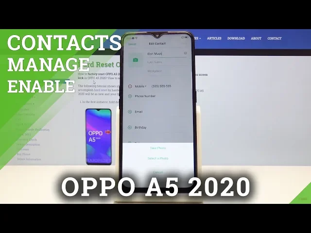 Video thumbnail for How to Personalize Contacts in OPPO A5 2020 - Add Photo to Contact