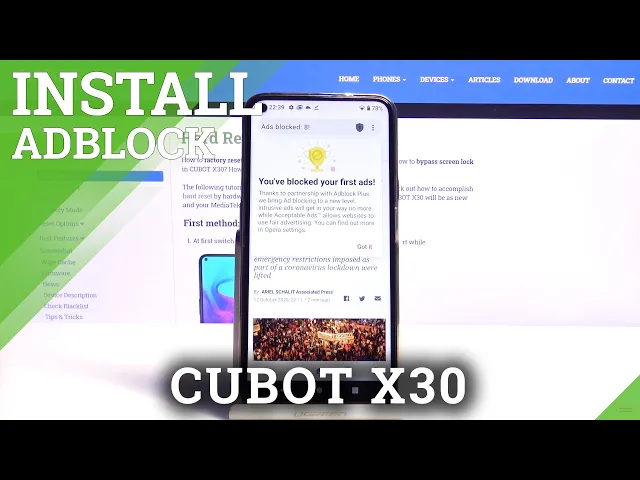 Video thumbnail for How to Block Ads with Opera in CUBOT X30 – Activate Ads Blockade
