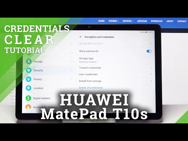 Video thumbnail for How to Clear Credentials on HUAWEI MatePad T10s - Clear All Licenses