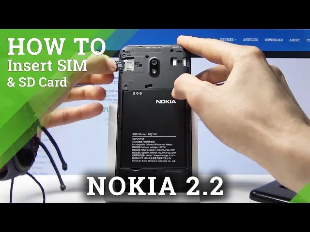 Video thumbnail for How to Insert Nano SIM Card to NOKIA 2.2 – Micro SD Installation Guide.