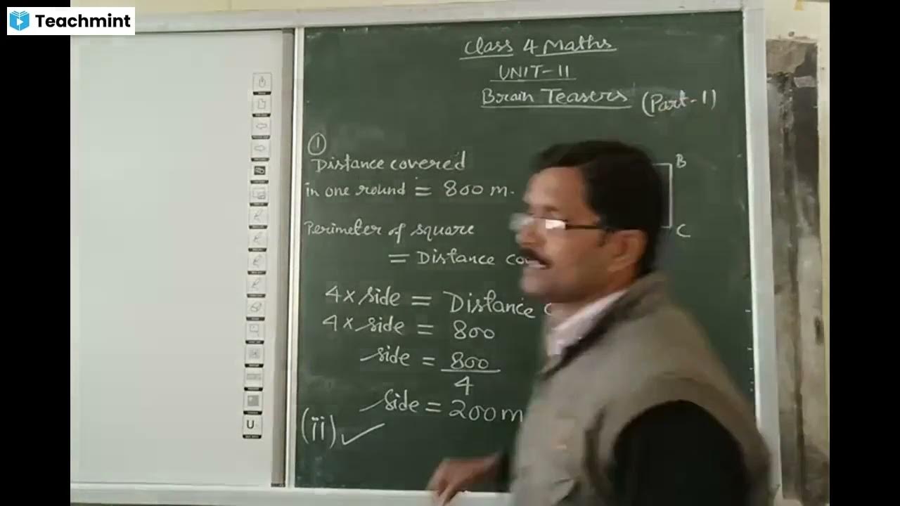 Video thumbnail for CLASS 4 MATHS // UNIT 11 // PART 1 // SOLUTION OF BRAIN TEASERS // PERIMETER //