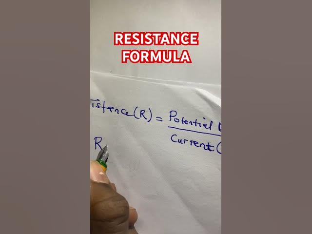 'Video thumbnail for Resistance formula'