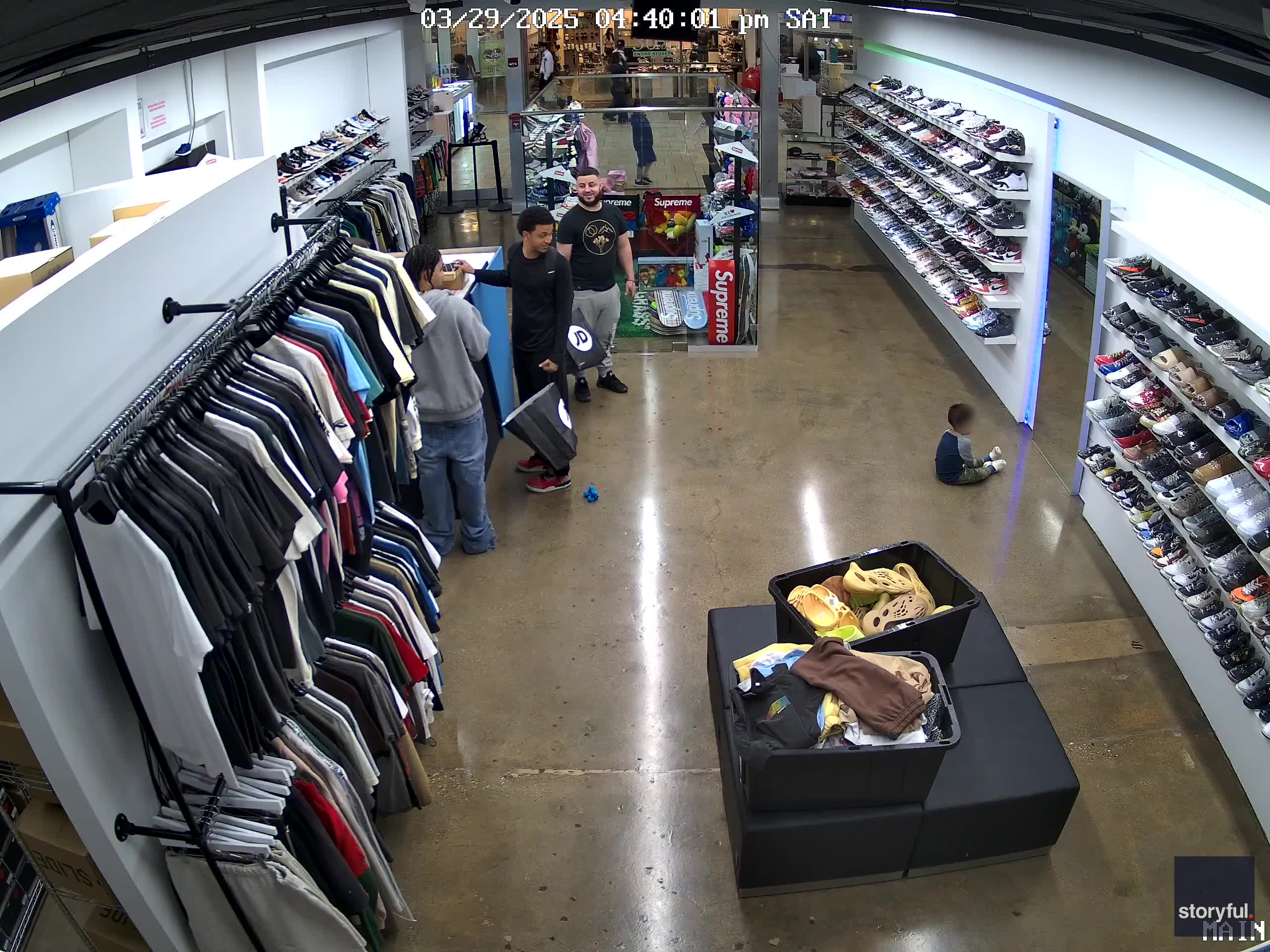 Video thumbnail for Kid runs straight into mirror at sneaker store