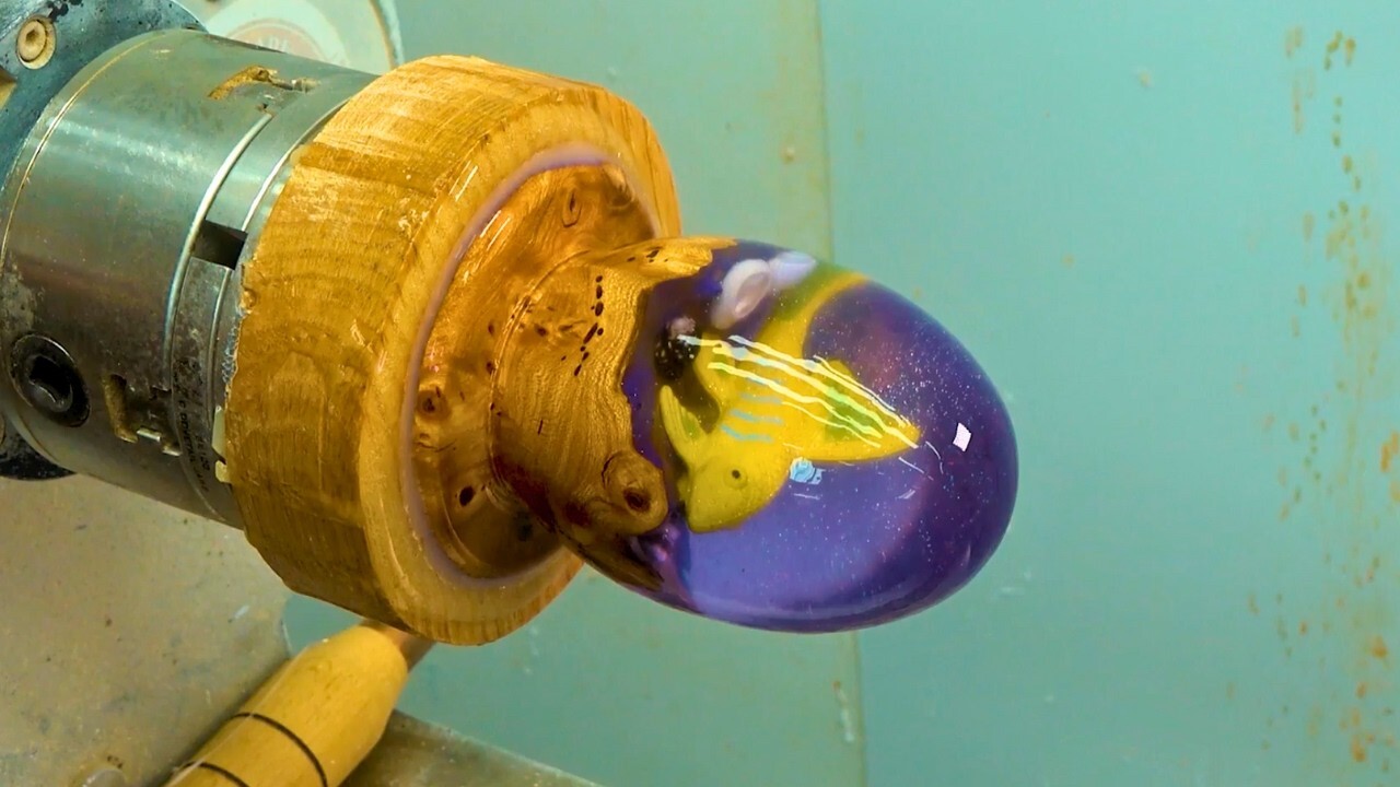 Video thumbnail for Crafting a Blue Ocean Dragon Egg Out of Wood