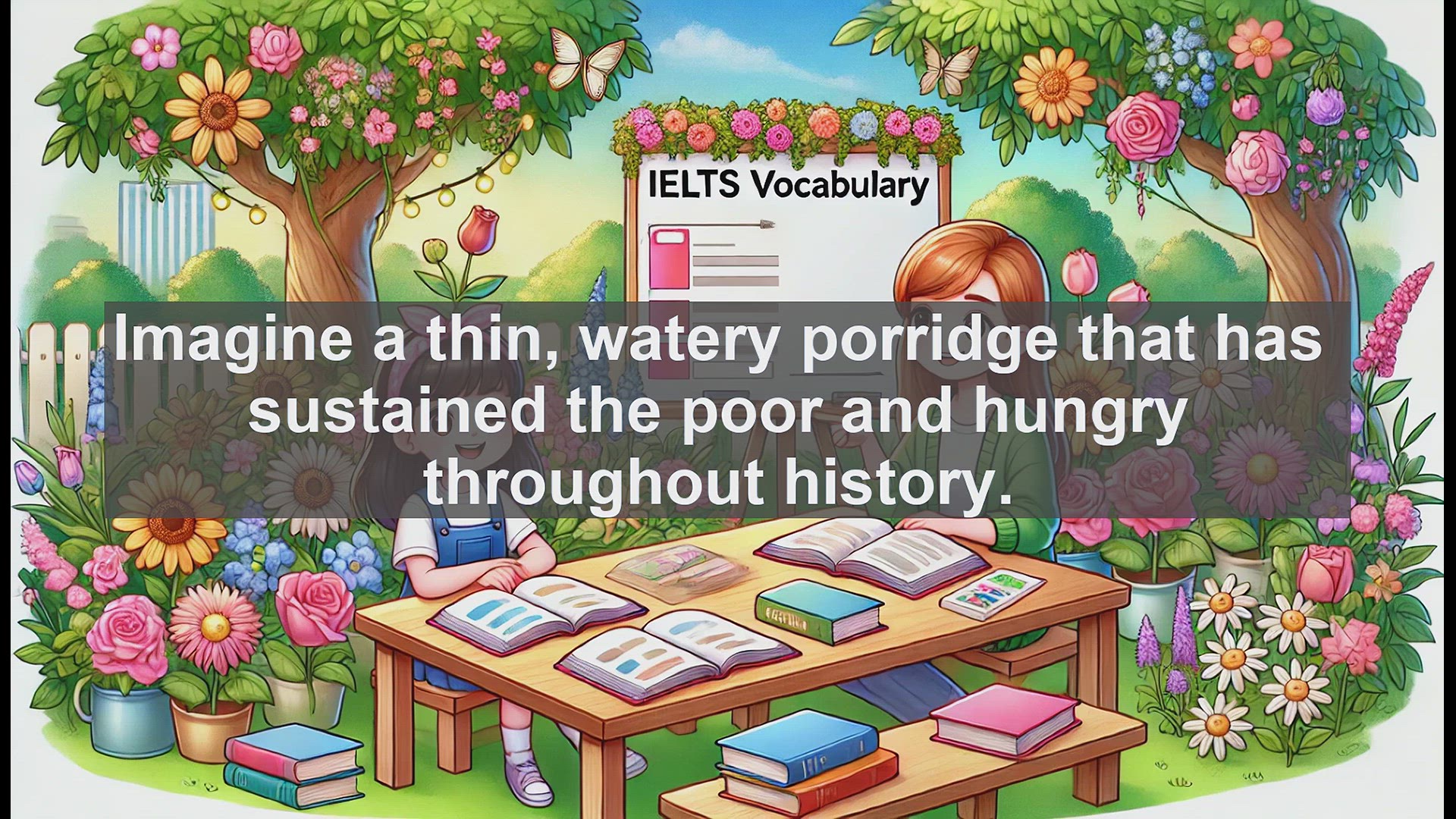 'Video thumbnail for 2000 Must Know IELTS 9.0 Vocabulary - Gruel: The Thin Porridge with a Rich History'