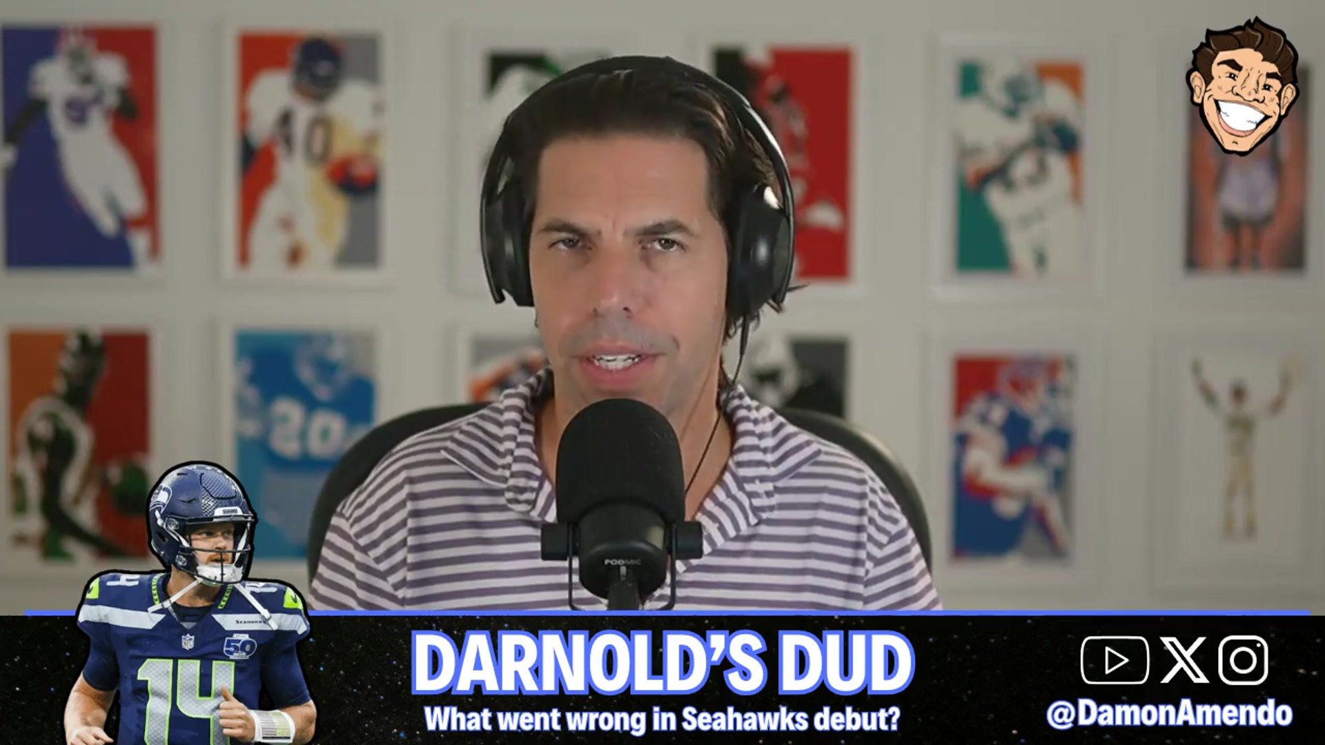 'Video thumbnail for Sam Darnold Flops in Seahawks Debut – Seattle vs. 49ers | Damon Amendolara Questions QB Move'
