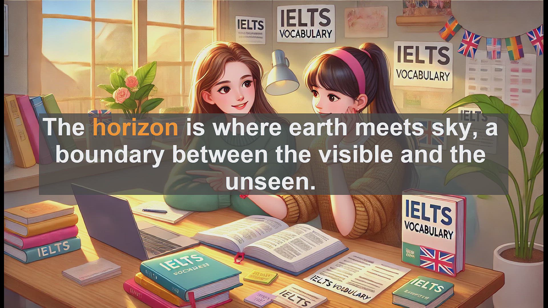 'Video thumbnail for 5000 Must Know IELTS 8.0 Vocabulary - IELTS Vocabulary: Understanding and Using 'Horizon''