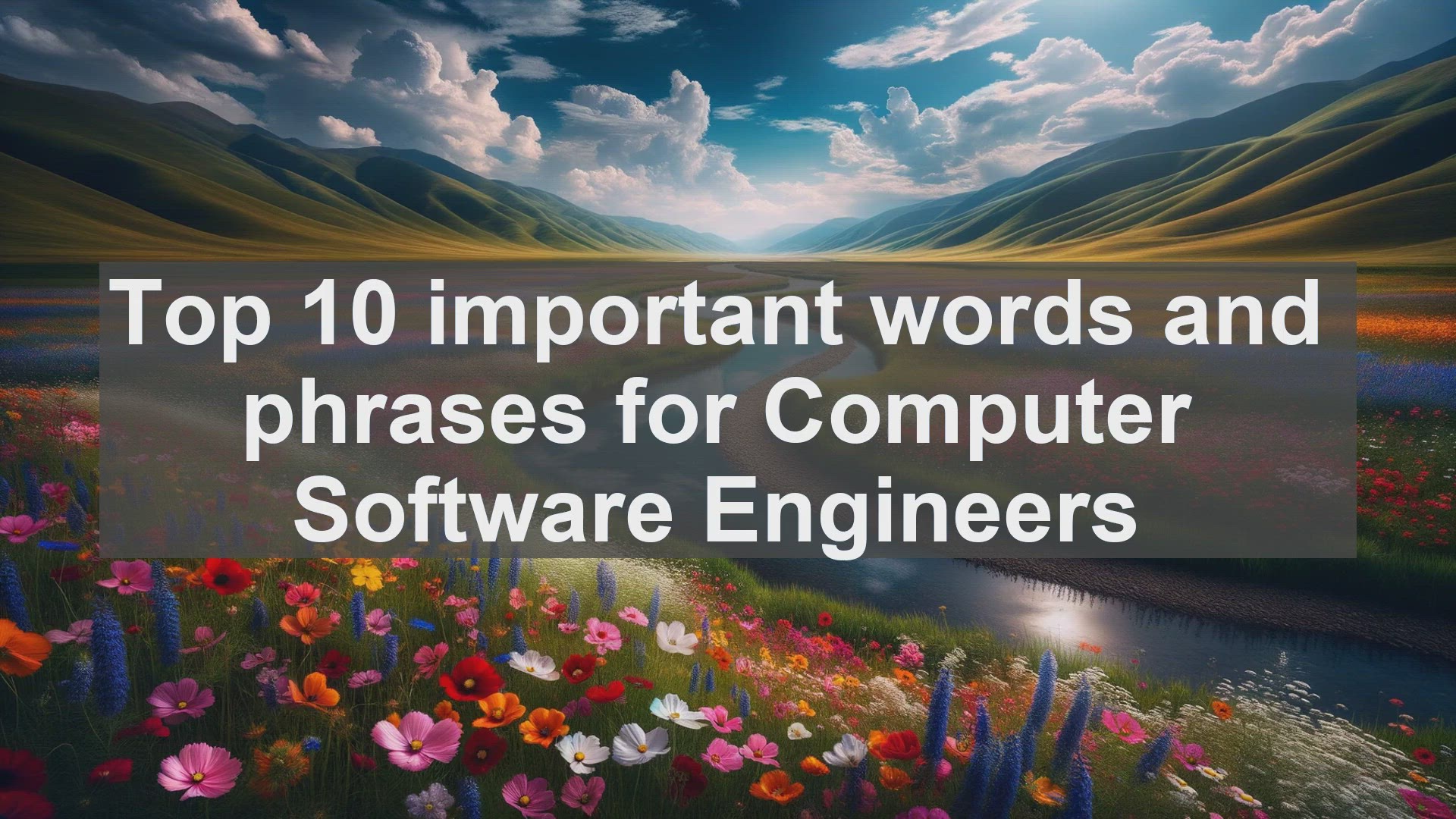 'Video thumbnail for Top 10 important words and phrases for Computer Software Engineers'