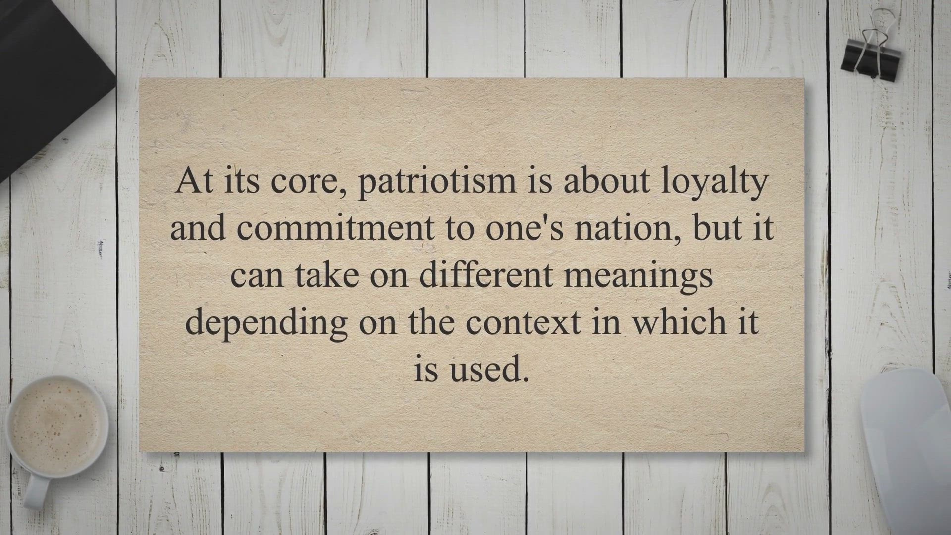 'Video thumbnail for The Meaning of Patriotism: Tracing its Evolution and Importance in Today's World'