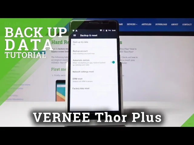 Video thumbnail for How to Enable Google Backup in VERNEE Thor Plus - Activate Backup Account