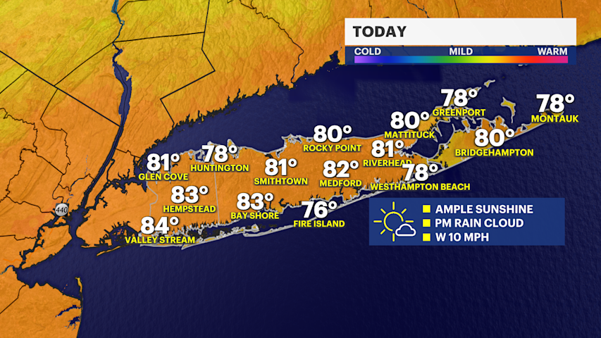 Video thumbnail for Sunny Sunday on Long Island, potential heat wave this week