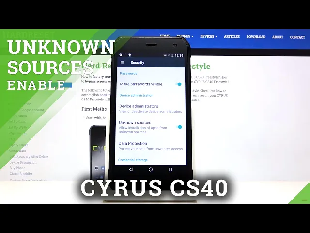 Video thumbnail for How to Allow Unknown Sources in CYRUS CS40