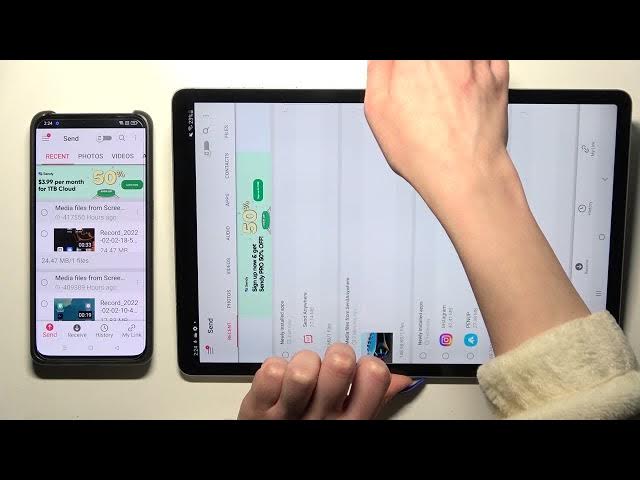 Video thumbnail for Transfer files from a Oppo Device to Samsung Galaxy Tab S7 FE – Send Anywhere App