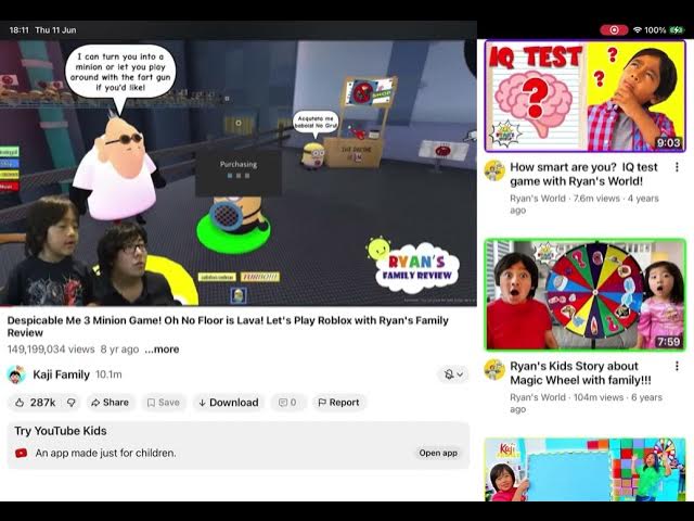 Video thumbnail for Ryan spent his Robux on a fart gun๐๐๐