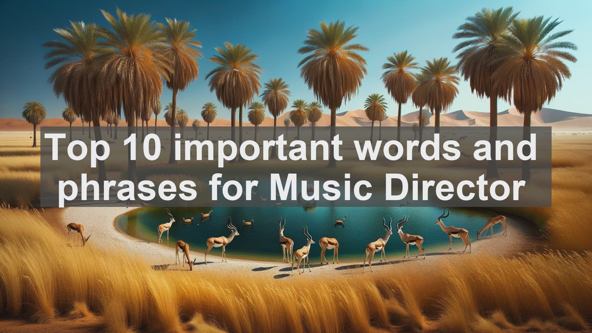 'Video thumbnail for Top 10 important words and phrases for Music Director'