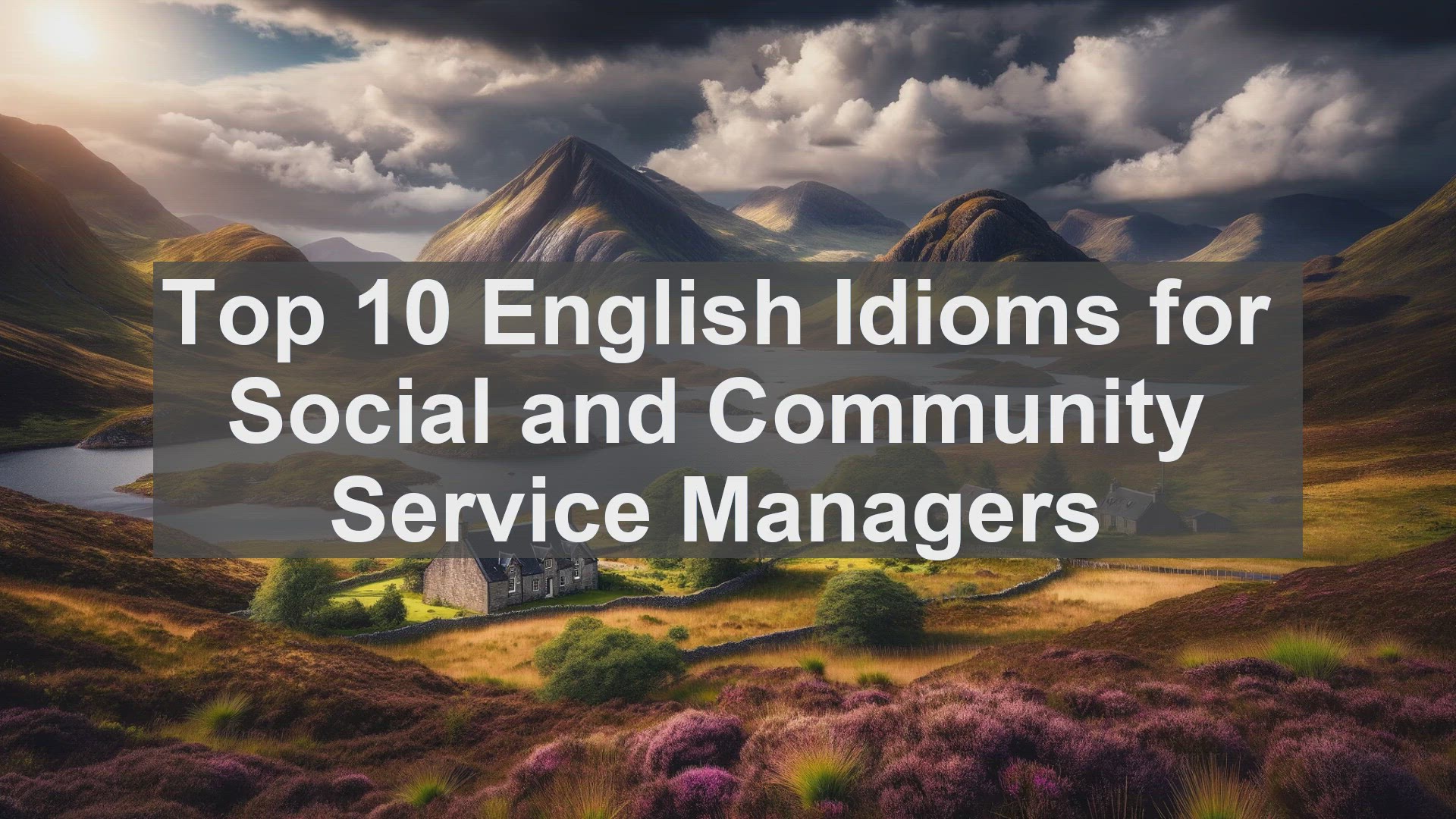 'Video thumbnail for Top 10 English Idioms for Social and Community Service Managers'