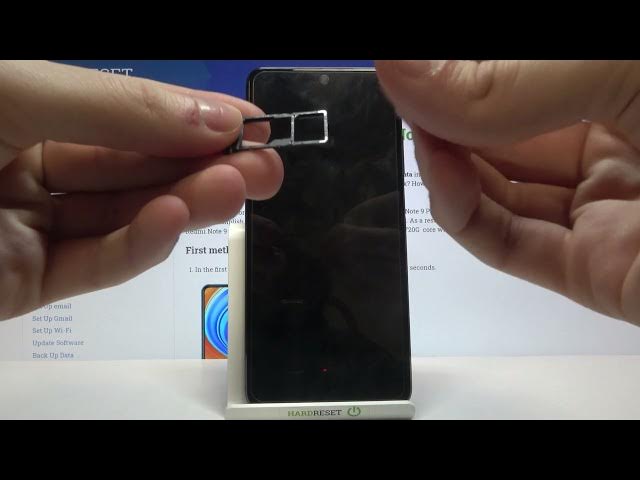 Video thumbnail for How to Insert Nano SIM Card in XIAOMI Redmi Note 9 Pro Max – Locate SIM Tray