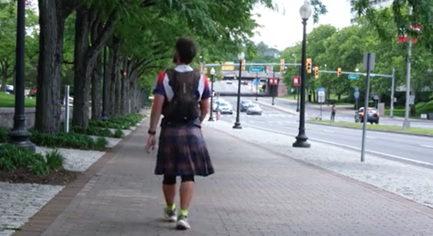 Video thumbnail for Kilted Scotsman walks across America to reach the World Cup and raise awareness for mental health