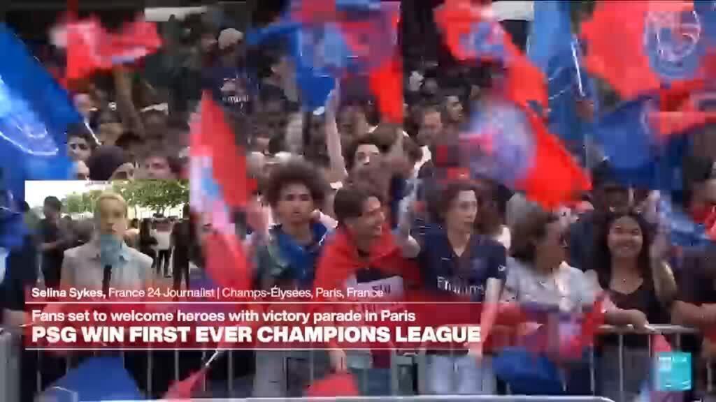 Video thumbnail for PSG fans set to welcome heroes with huge victory parade in Paris