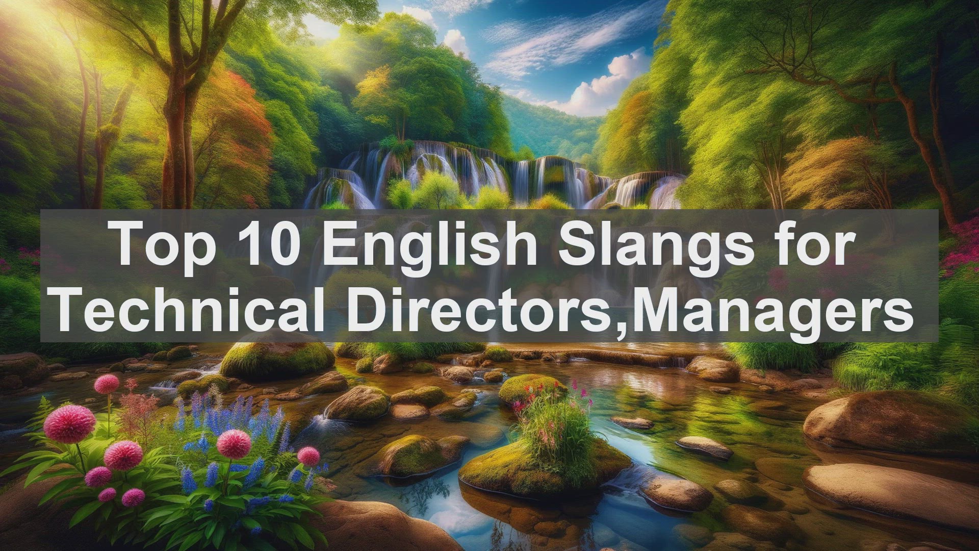 'Video thumbnail for Top 10 English Slangs for Technical DirectorsManagers'