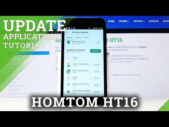 Video thumbnail for How to Update Apps in HOMTOM HT16 – New App Version