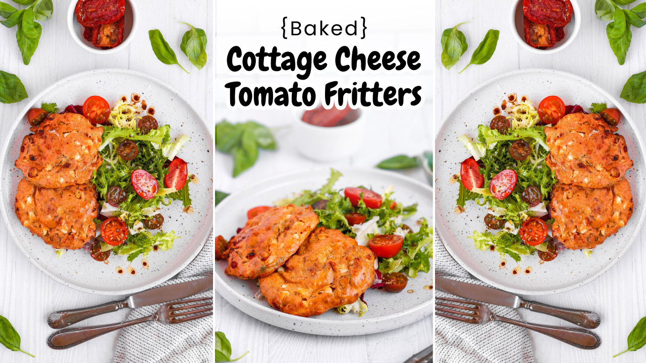 'Video thumbnail for 🍅 Baked Cottage Cheese Tomato Fritters 🧀'