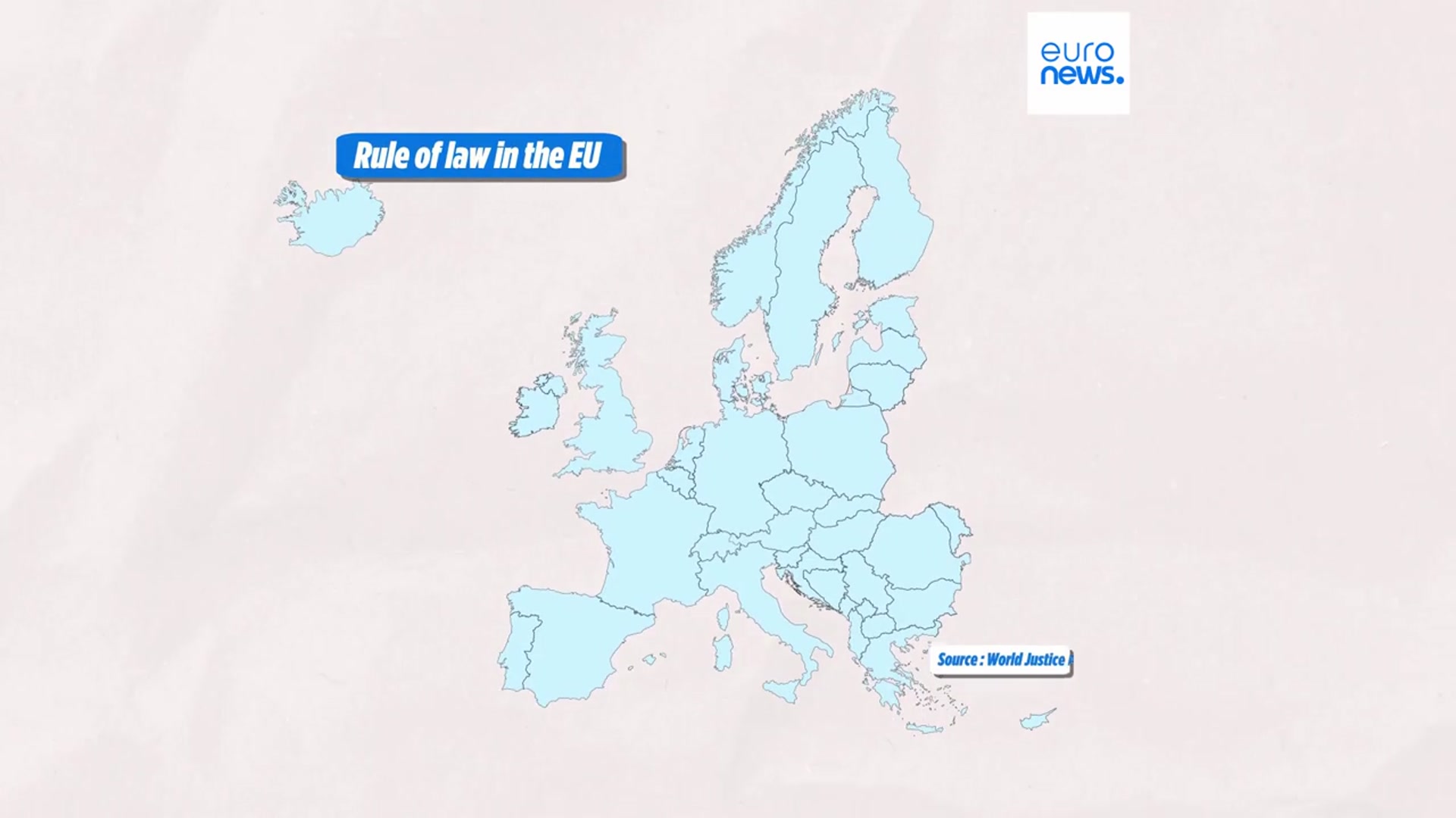 'Video thumbnail for Rule of law declined in over two thirds of EU countries, World Justice Project says'