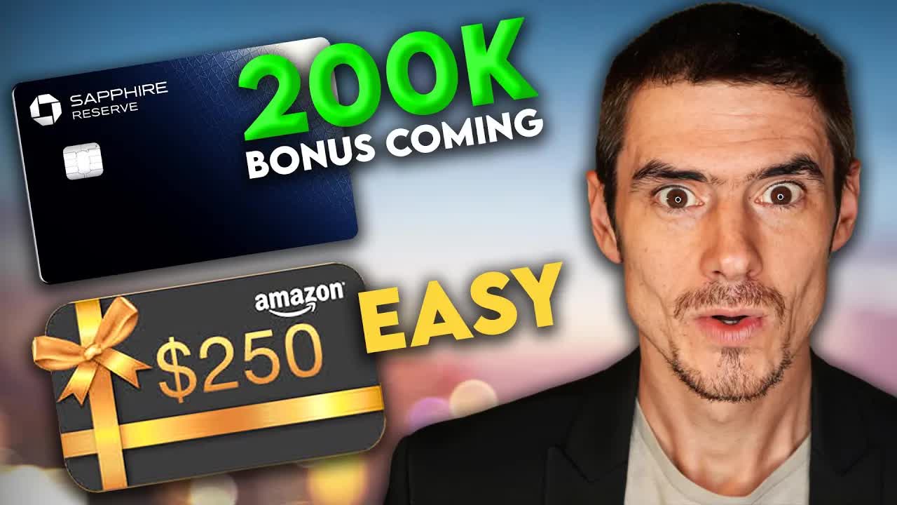 Video thumbnail for ben hedges: chase sapphire 200k bonus & new hilton 'diamond reserve' status - credit card rewards guide