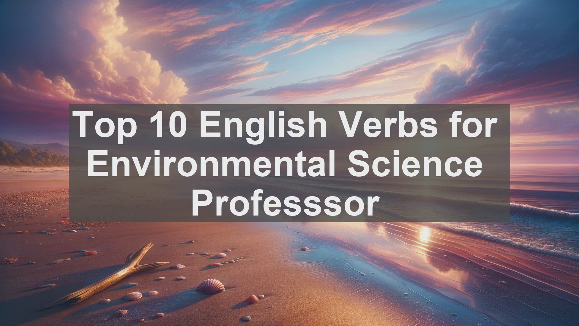 'Video thumbnail for Top 10 English Verbs for Environmental Science Professsor'