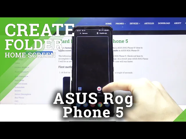 Video thumbnail for ASUS ROG Phone 5 and Apps Icons Location Managing - Folder On Home Screen