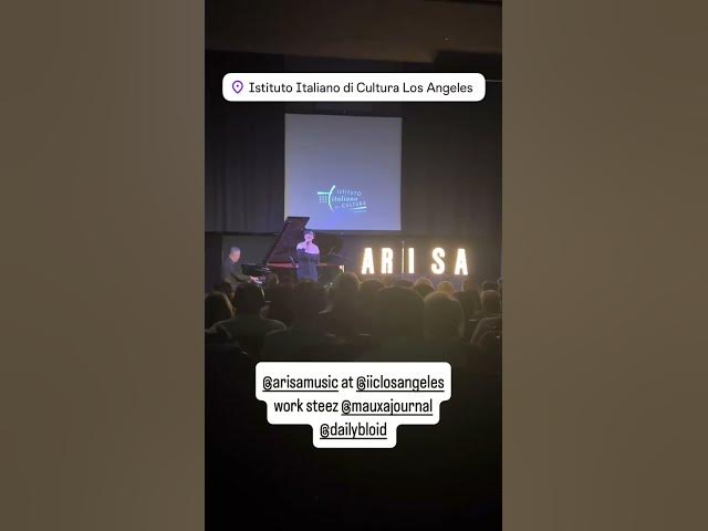 Video thumbnail for Arisa at Italian Cultural Institute in Los Angeles