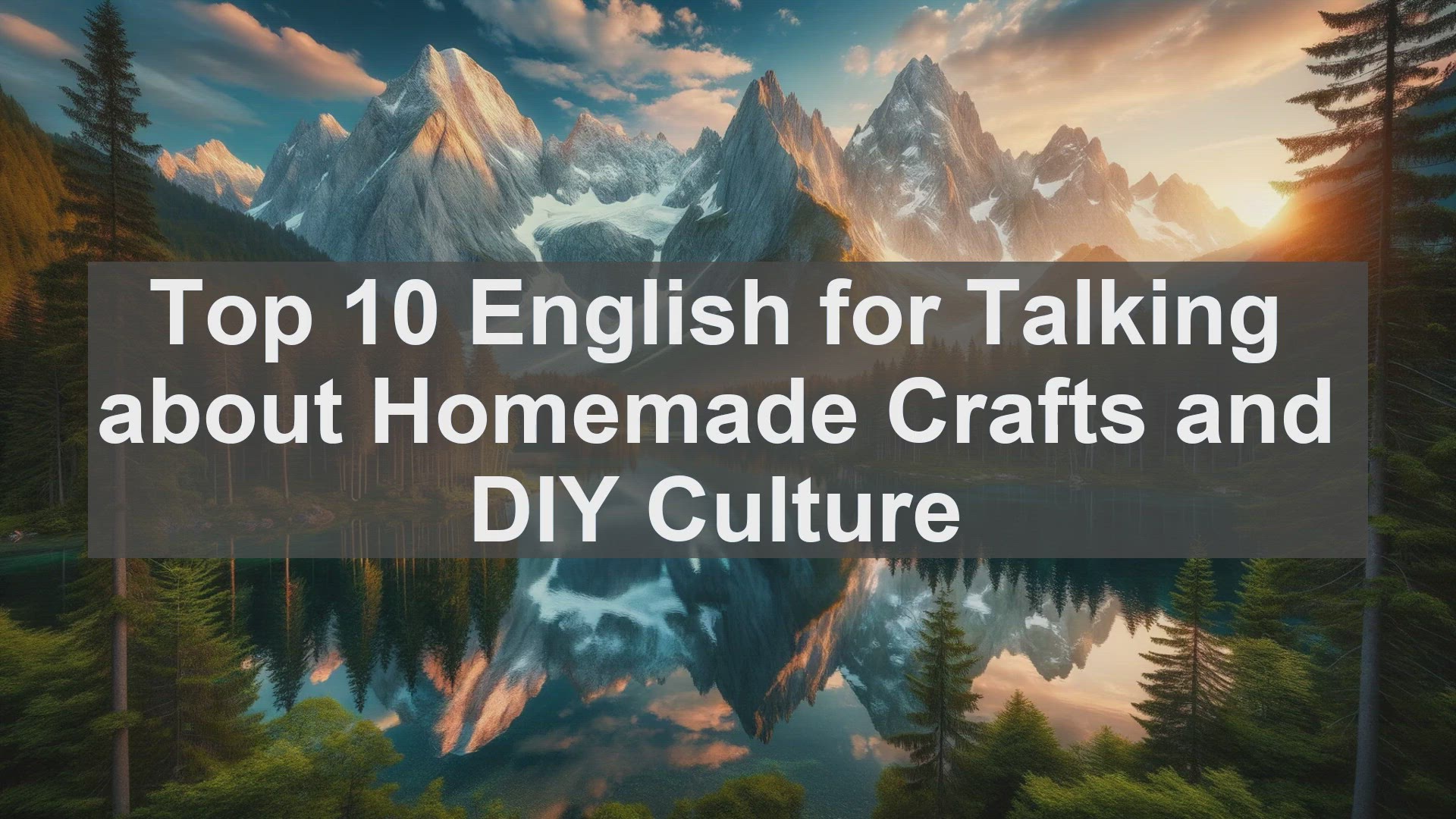 'Video thumbnail for Top 10 English for Talking about Homemade Crafts and DIY Culture'