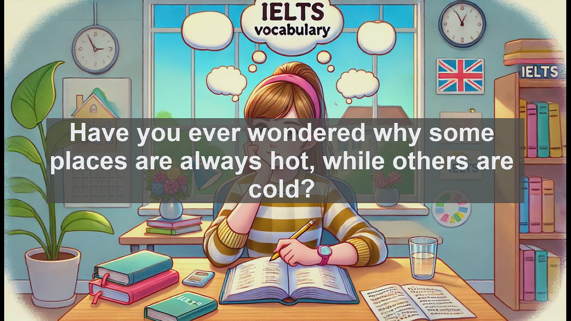 'Video thumbnail for 2500 Must Know IELTS 5.5 Vocabulary - What Is Climate? Understanding Long-Term Weather Patterns'