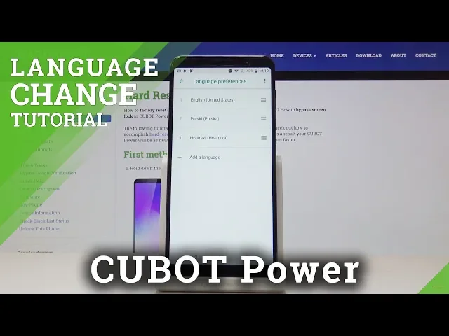 Video thumbnail for How to Set Up Language in CUBOT Power - Language List