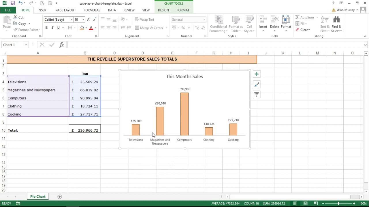 Video thumbnail for Create Charts Quicker by Saving Chart Templates in Excel