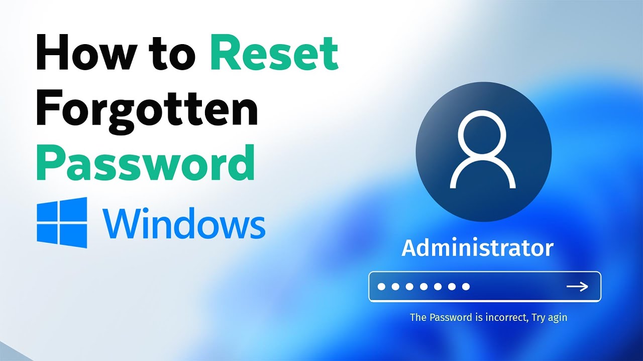 'Video thumbnail for How to Reset Forgotten Password in Windows 10 _ Without Losing Data'