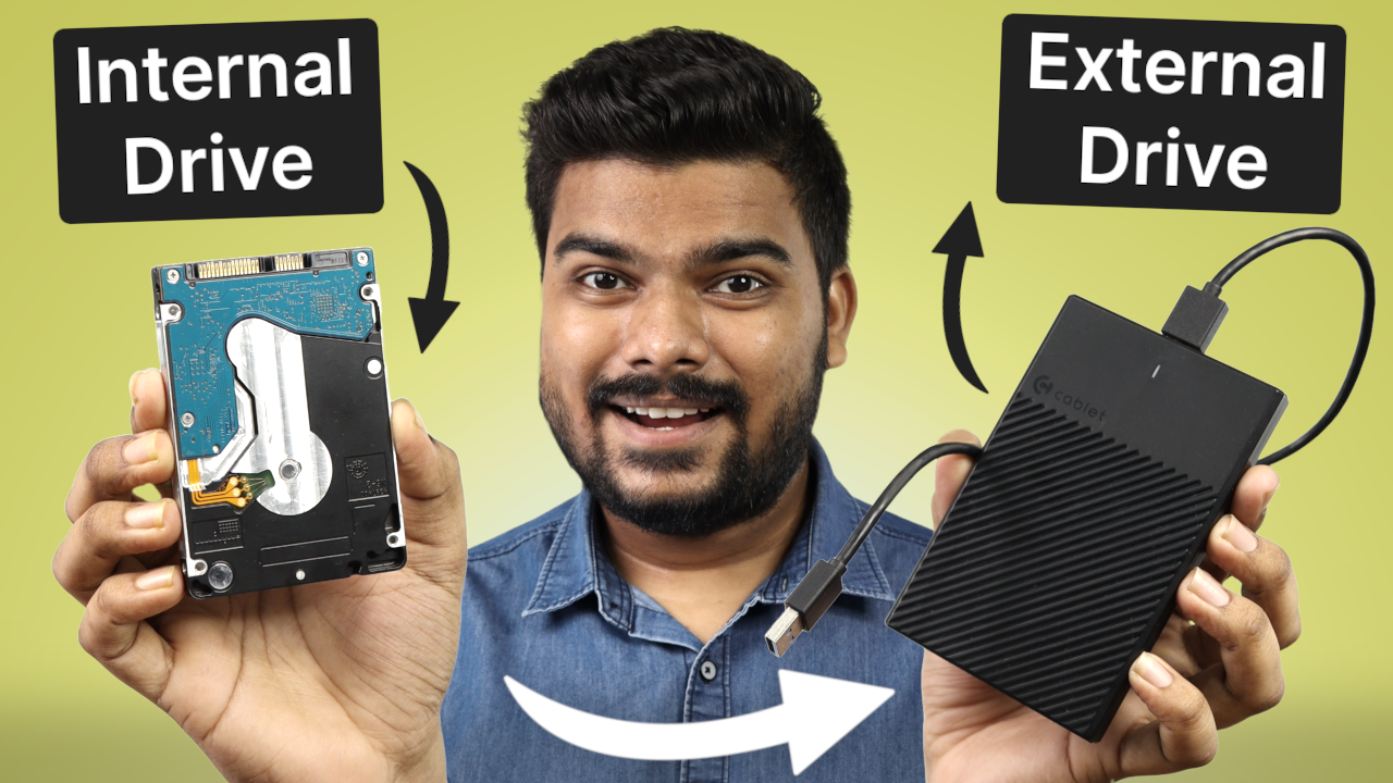 'Video thumbnail for How to Use Internal Hard Drive/SSD as External Drive (Using Enclosure)'
