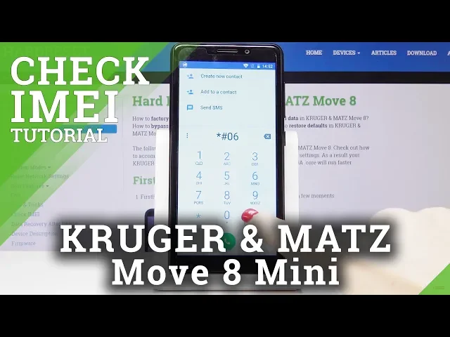 Video thumbnail for How to Checkup IMEI in Kruger & Matz Move 8 Mini - Find IMEI & Serial Number