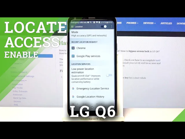 Video thumbnail for Turn On Phone Location Mode – LG Q6 and Geolocation Settings