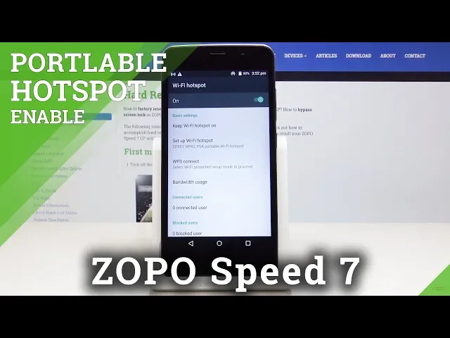 Video thumbnail for How to Enable Portable Hotspot in Zopo Speed 7 - Network Sharing