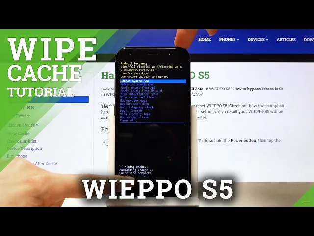 Video thumbnail for How to Wipe Cache in WIEPPO S5 – Remove Cache Partition