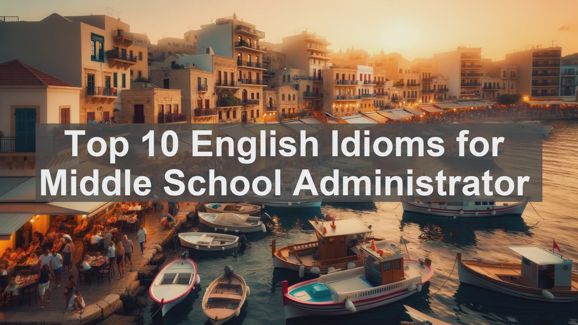 'Video thumbnail for Top 10 English Idioms for Middle School Administrator'