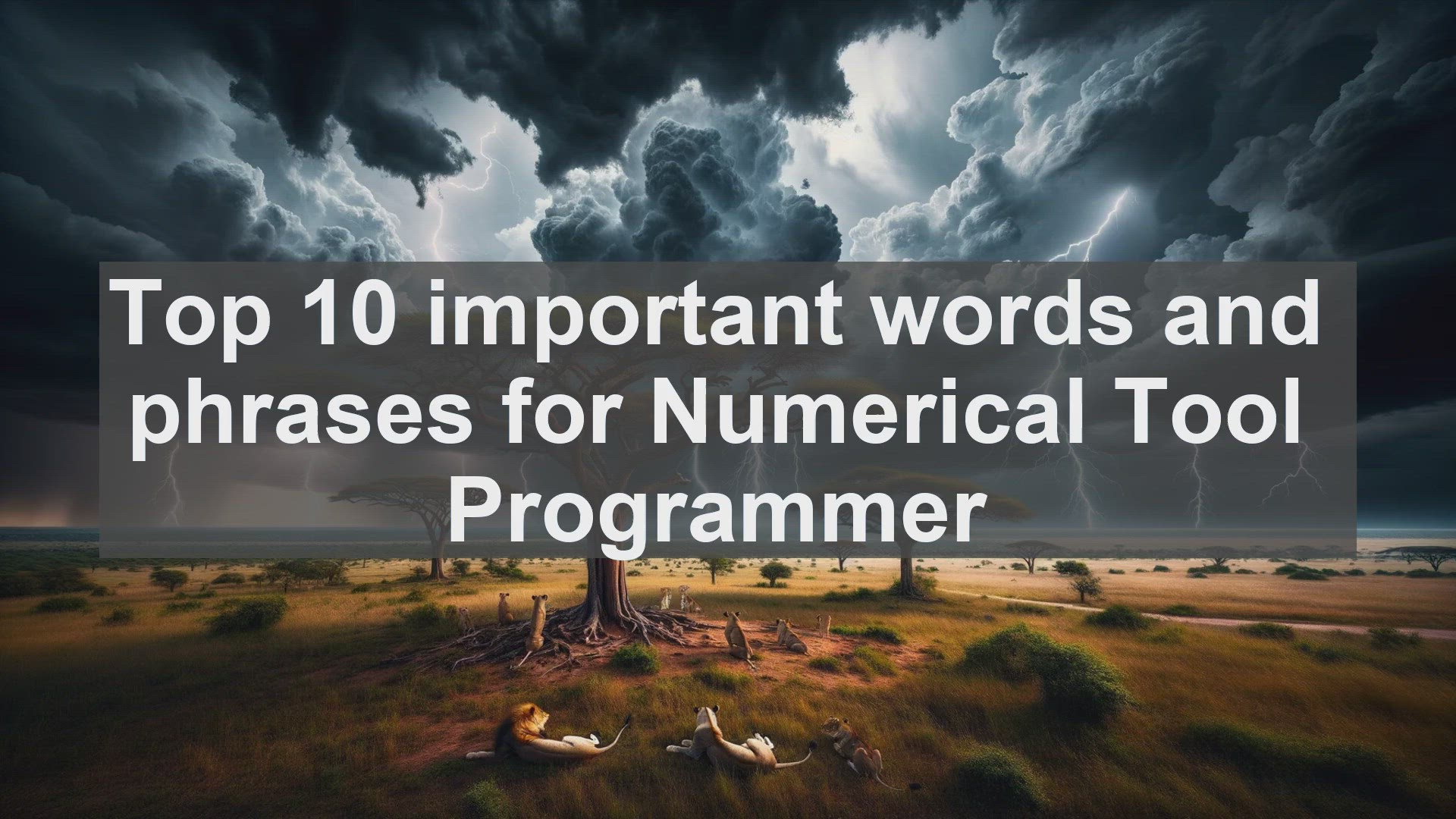 'Video thumbnail for Top 10 important words and phrases for Numerical Tool Programmer'