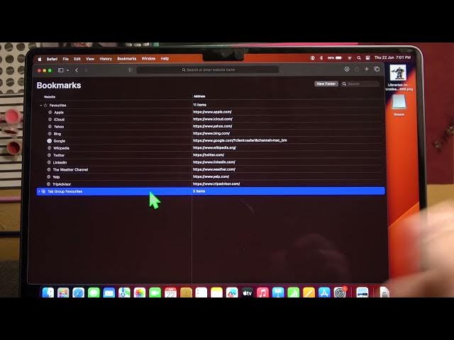 Video thumbnail for How To Manage Bookmarks In Macbook Air M2 2023